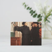 Martin Luther Nailing 95 Theses Briefkaart (Staand voorkant)