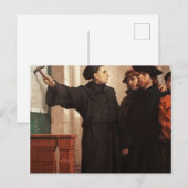 Martin Luther Nailing 95 Theses Briefkaart (Voorkant / Achterkant)