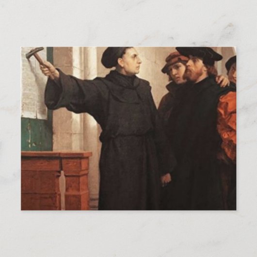 Martin Luther Nailing 95 Theses Briefkaart (Voorkant)