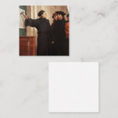 Martin Luther Nailing 95 Theses Vierkante Visitekaartje (Voorkant / Achterkant)