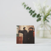 Martin Luther Nailing 95 Theses Vierkante Visitekaartje (Staand voorkant)