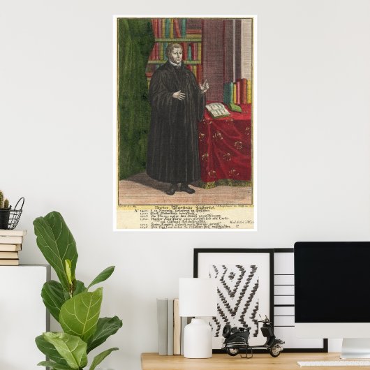 Martin Luther portret Poster (Thuiskantoor)