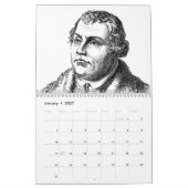 Martin Luther: Portretten, Leven, Monumenten Kalender (Jan 2027)