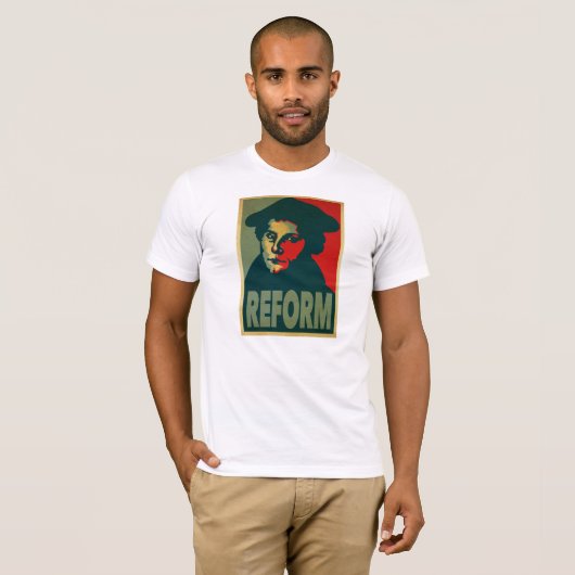 Martin Luther "Reform" Poster T-shirt (Voorkant volledig)