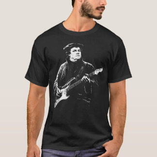 Martin Luther Speelt Elektrische Gitaar Vintage T-shirt
