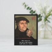 Martin Luther "StinkeFinger" Briefkaart (Staand voorkant)