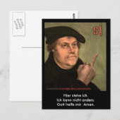 Martin Luther "StinkeFinger" Briefkaart (Voorkant / Achterkant)