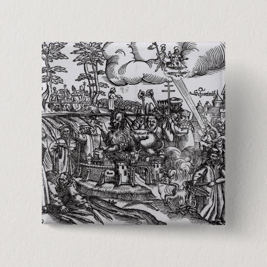 Martin Luther Vierkante Button 5,1 Cm (Voorkant)