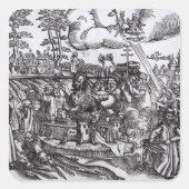 Martin Luther Vierkante Sticker (Voorkant)