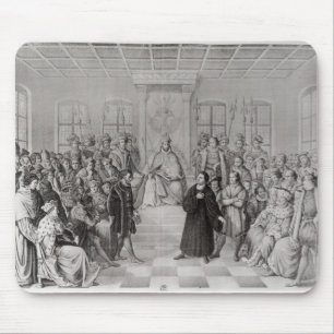 Martin Luther voor Charles V Muismat