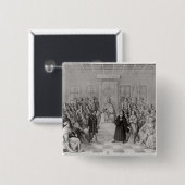 Martin Luther voor Charles V Vierkante Button 5,1 Cm (Voorkant /achterkant)