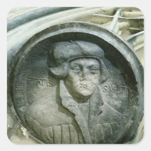 Martin Luther was 57 jaar oud met het Roos van Lut Vierkante Sticker