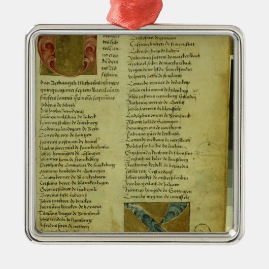 Martin Luther's inschrijvingsformulier Metalen Ornament (Voorkant)