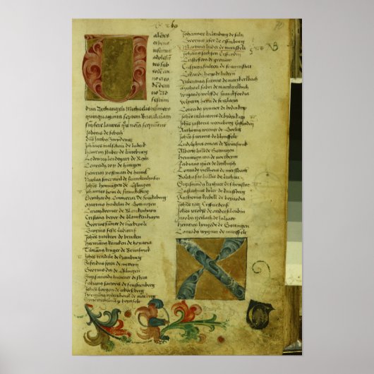 Martin Luther's inschrijvingsformulier Poster (Voorkant)