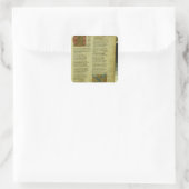 Martin Luther's inschrijvingsformulier Vierkante Sticker (Tas)