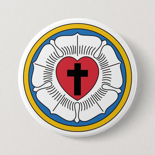 Martin Luther's Seal Ronde Button 7,6 Cm (Voorkant)