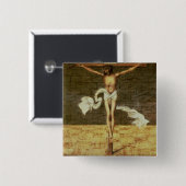 Martin Luther's Sermon Vierkante Button 5,1 Cm (Voorkant /achterkant)