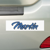 Martin Naam blauwe sticker sticker auto sticker (Op auto)