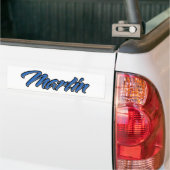 Martin Naam blauwe sticker sticker auto sticker (Op Truck)