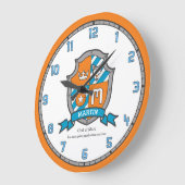 Martin-naam met de letter M crest oranje Grote Klok (Hoek)