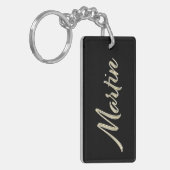 Martin Name whitegold Schlüsselanhänger Anhänger Sleutelhanger (Voorkant Links)