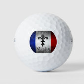 Martin Name with French Flag Golf Balls Golfballen (Voorkant)