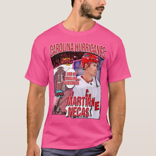 Martin Necas Hockey Art Hurricanes 1 T-shirt (Voorkant)