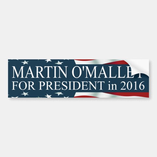 Martin O'Malley voor President 2016 Bumpersticker (Voorkant)