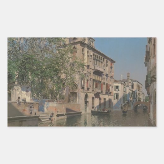 Martin Rico y Ortega - Kanaal van Venetië Rechthoekige Sticker (Voorkant)