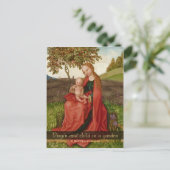Martin Schongauer De maagd en het kind in een tuin Briefkaart (Staand voorkant)