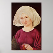 Martin Schongauer - Portret van een jonge vrouw Poster (Voorkant)
