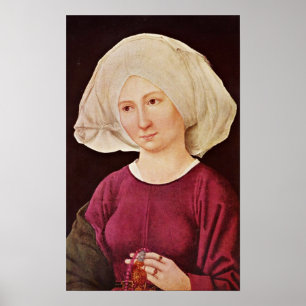 Martin Schongauer - Portret van een jonge vrouw Poster