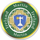 Martin Shield & Celtic Cross gepersonaliseerd Sticker (Voorkant)