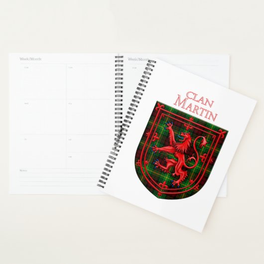 Martin Tartan Scottish Plaid Lion Rampant Planner (Display)