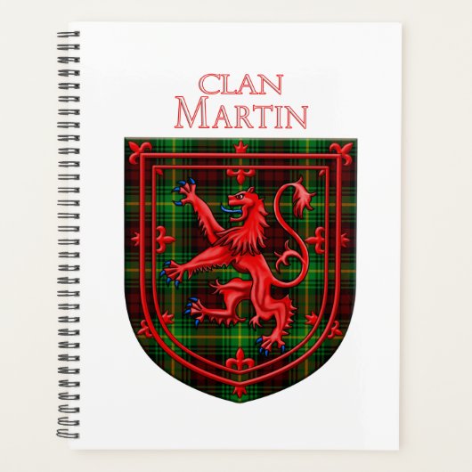 Martin Tartan Scottish Plaid Lion Rampant Planner (Voorkant)