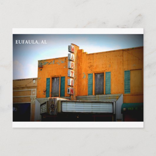 MARTIN THEATER - EUFAULA, ALABAMA BRIEFKAART (Voorkant)