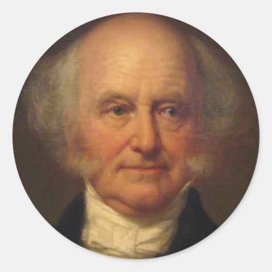Martin Van Buren 8 Ronde Sticker (Voorkant)