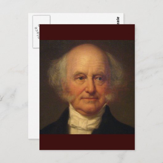 Martin Van Buren 8th President Briefkaart (Voorkant / Achterkant)