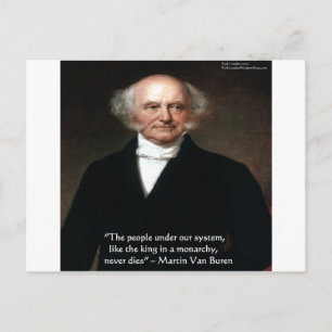 Martin Van Buren "Amerikanen Leven" Wijsheid Gesch Briefkaart