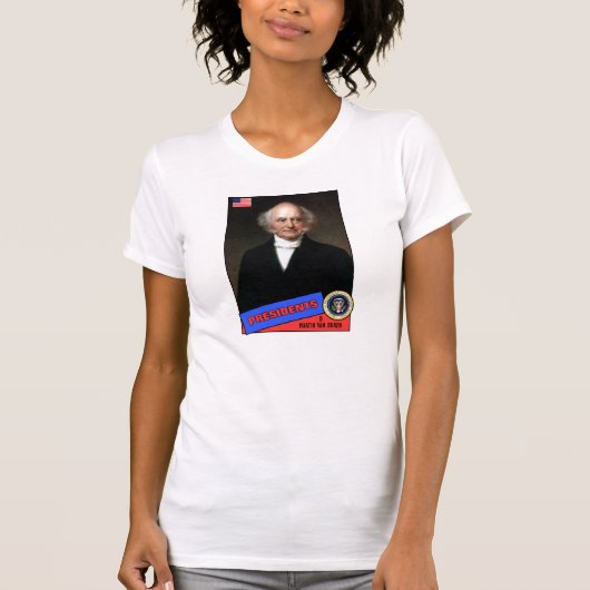 Martin Van Buren Baseball Card T-shirt (Voorkant)