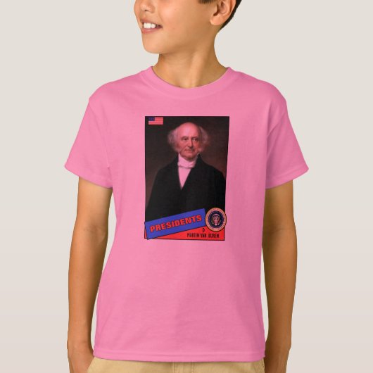 Martin Van Buren Baseball Kaart T-shirt (Voorkant)