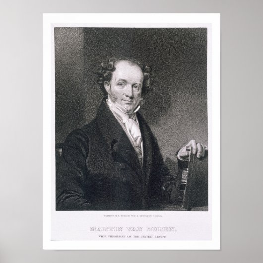 Martin Van Buren, gegraveerd door E. Wellmore (gra Poster (Voorkant)