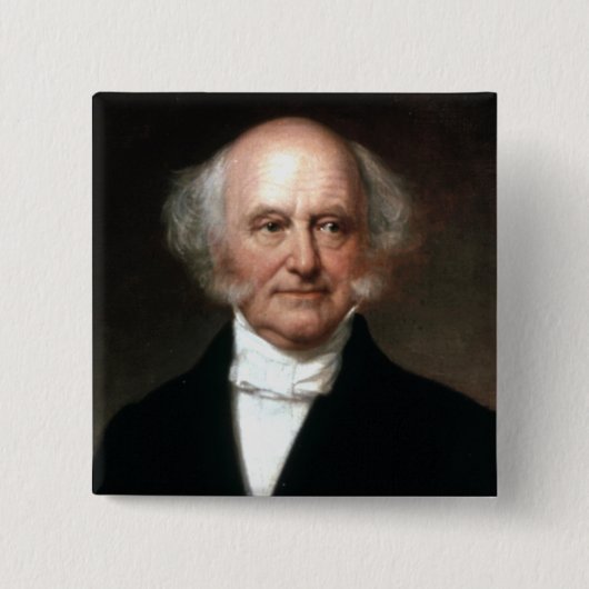 Martin Van Buren Vierkante Button 5,1 Cm (Voorkant)