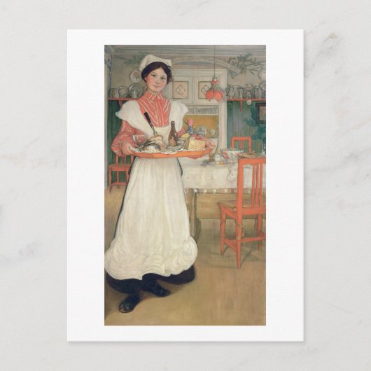 Martina Carrying Breakfast op een lade, 1904 Briefkaart (Voorkant)