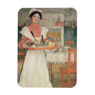 Martina Carrying Breakfast op een lade, 1904 Magneet