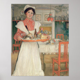 Martina Carrying Breakfast op een lade, 1904 Poster