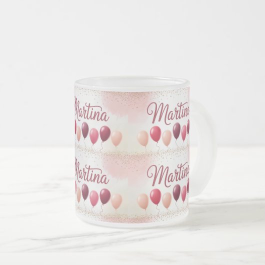 Martina Naam Ballonnen Frosty Mok (Voorkant rechts)