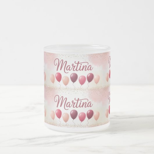 Martina Naam Ballonnen Frosty Mok (Center)