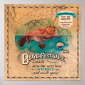 Martinez Beaver Festival The West Waters Poster (Voorkant)