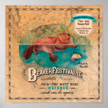 Martinez Beaver Festival The West Waters Poster